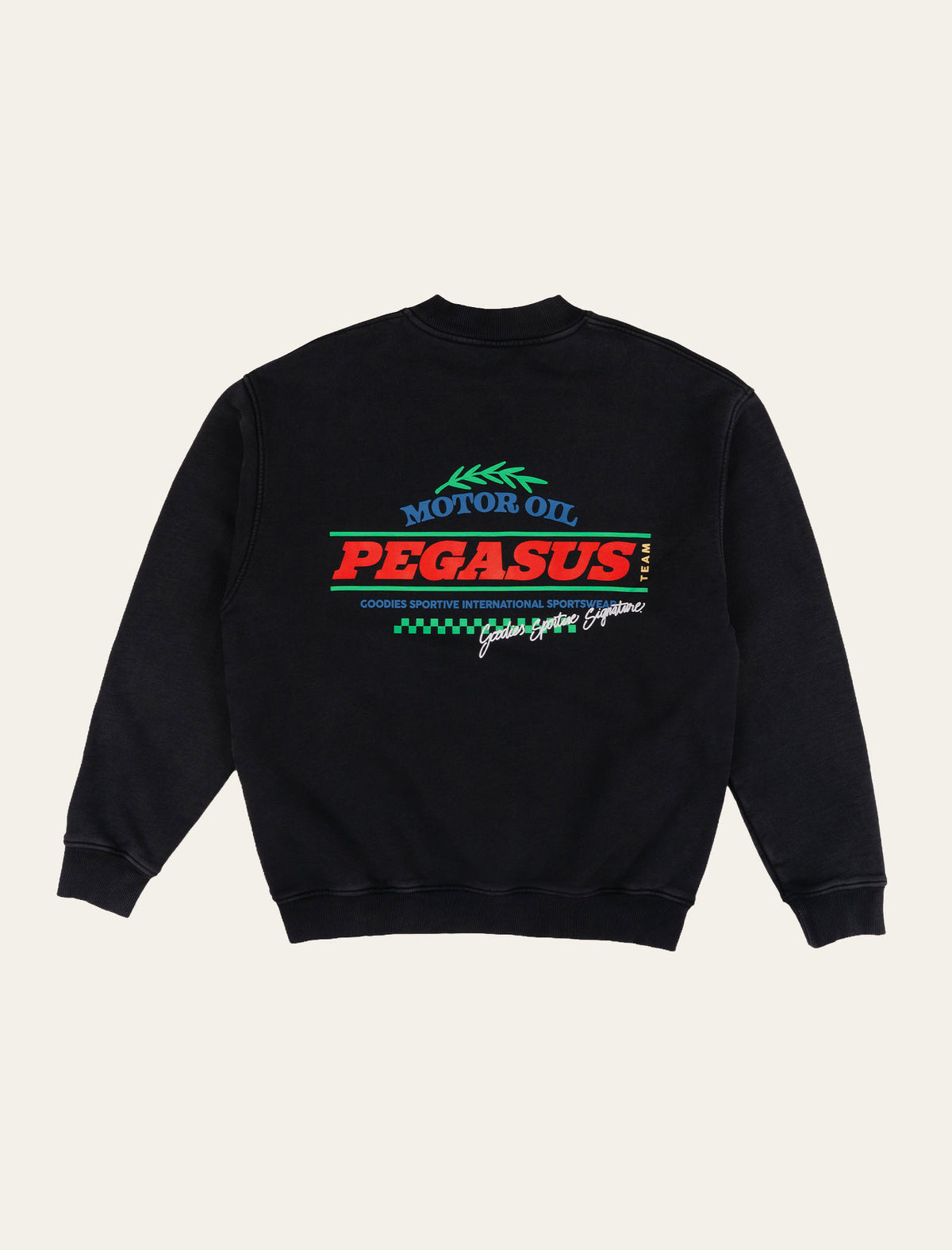 Motor Oil Black Crewneck