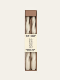 Set de 2 Bougies Torsadées
