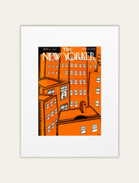 The New Yorker 282 Karasz Cityscape Of Red Buildings
