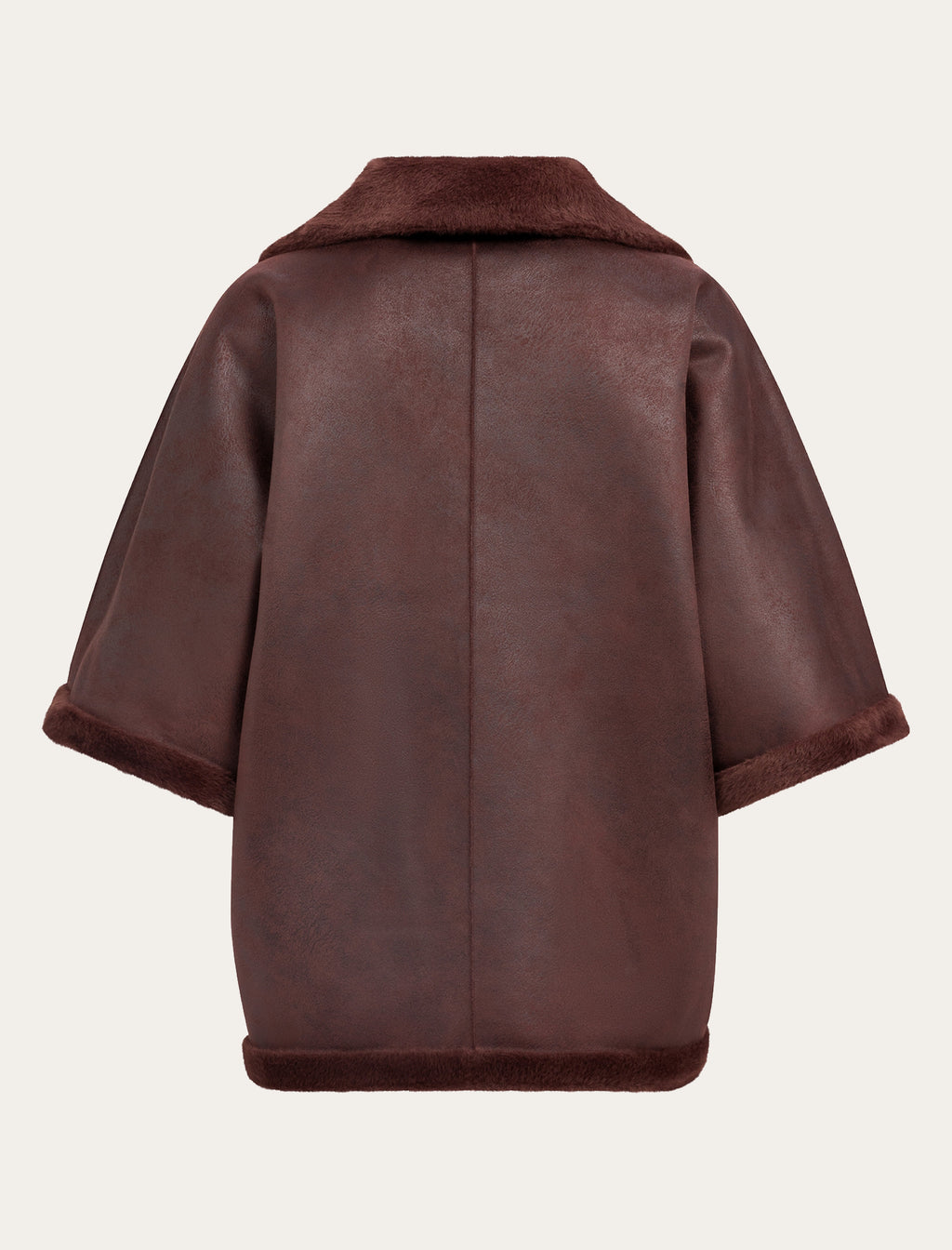 Oversize Reversible Fausse Fourrure