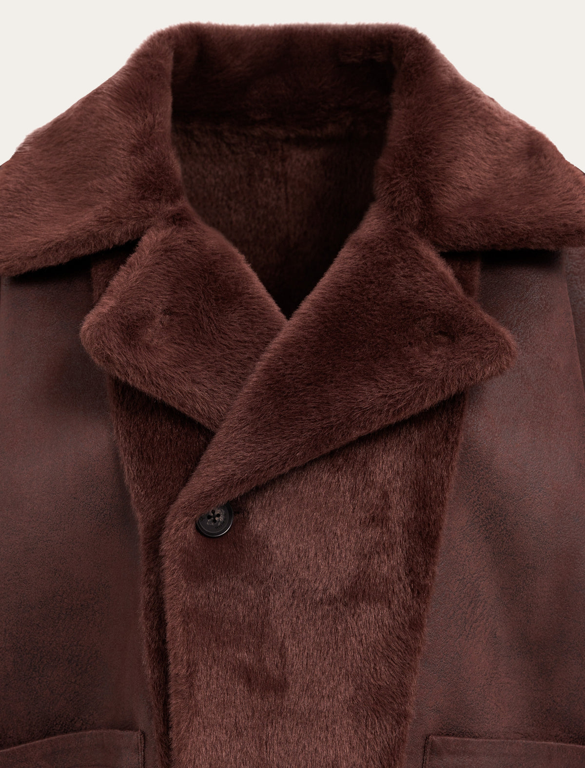 Oversize Reversible Fausse Fourrure