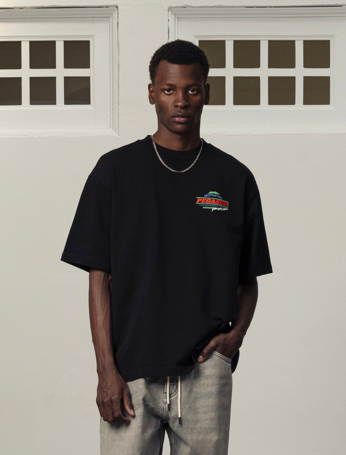Motor Oil Black Tee