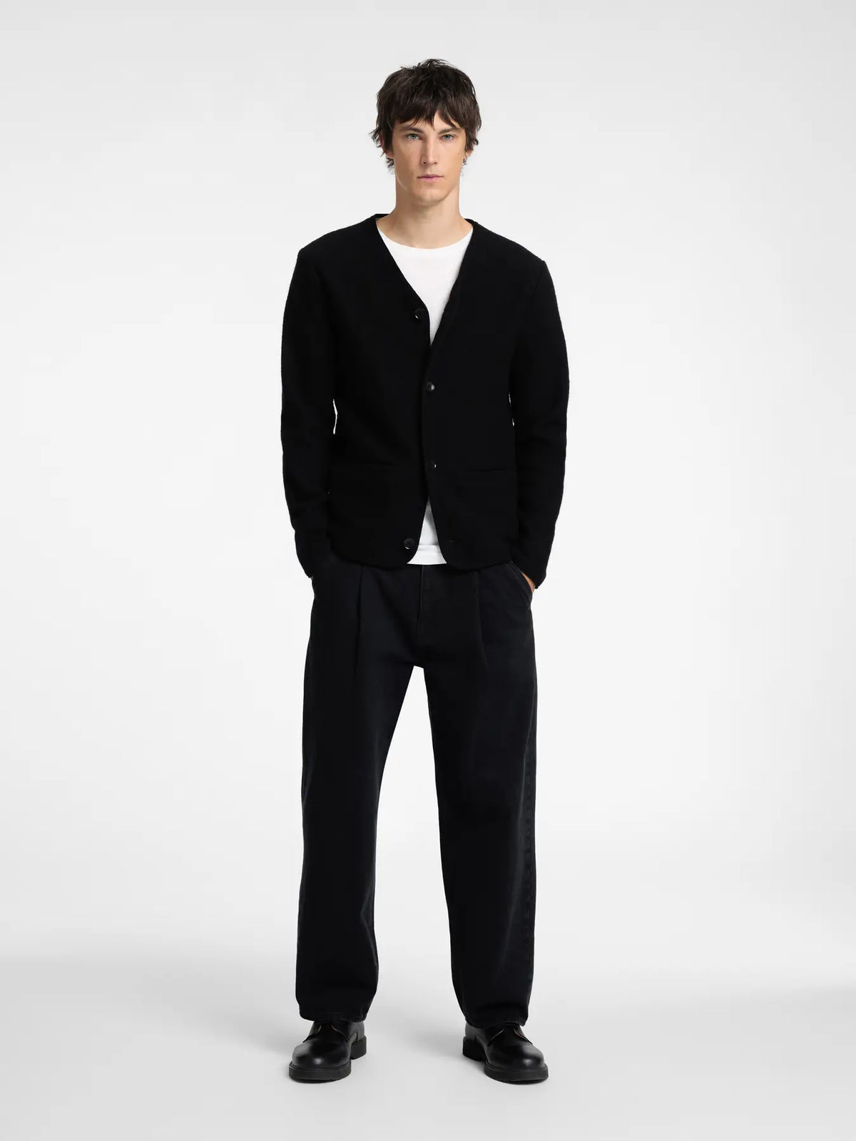 Boiled Wool Cardigan