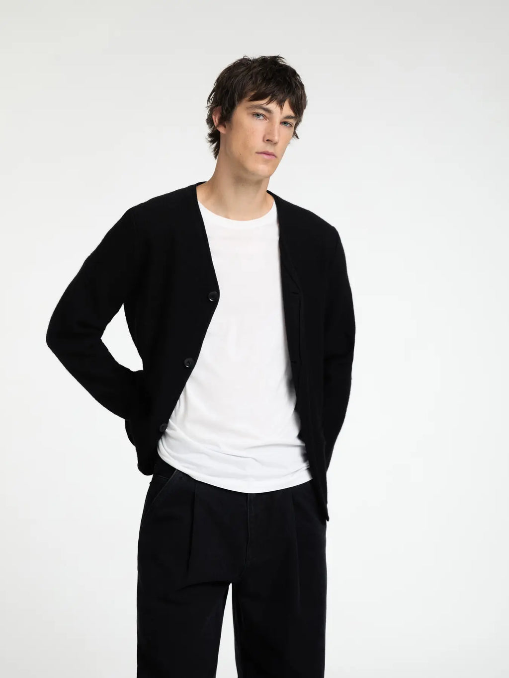Boiled Wool Cardigan
