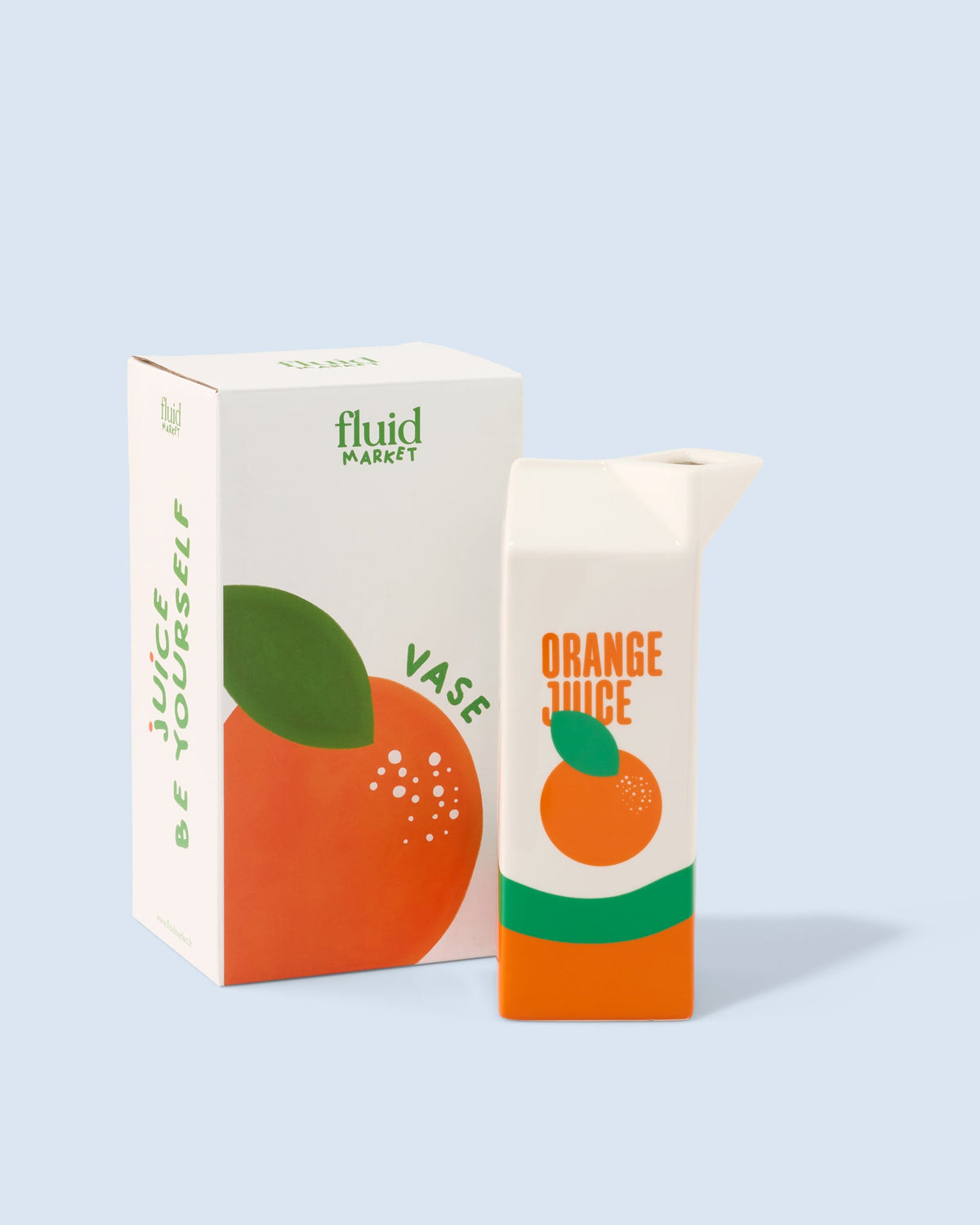 Fluid Market vase Orange Juice packaging