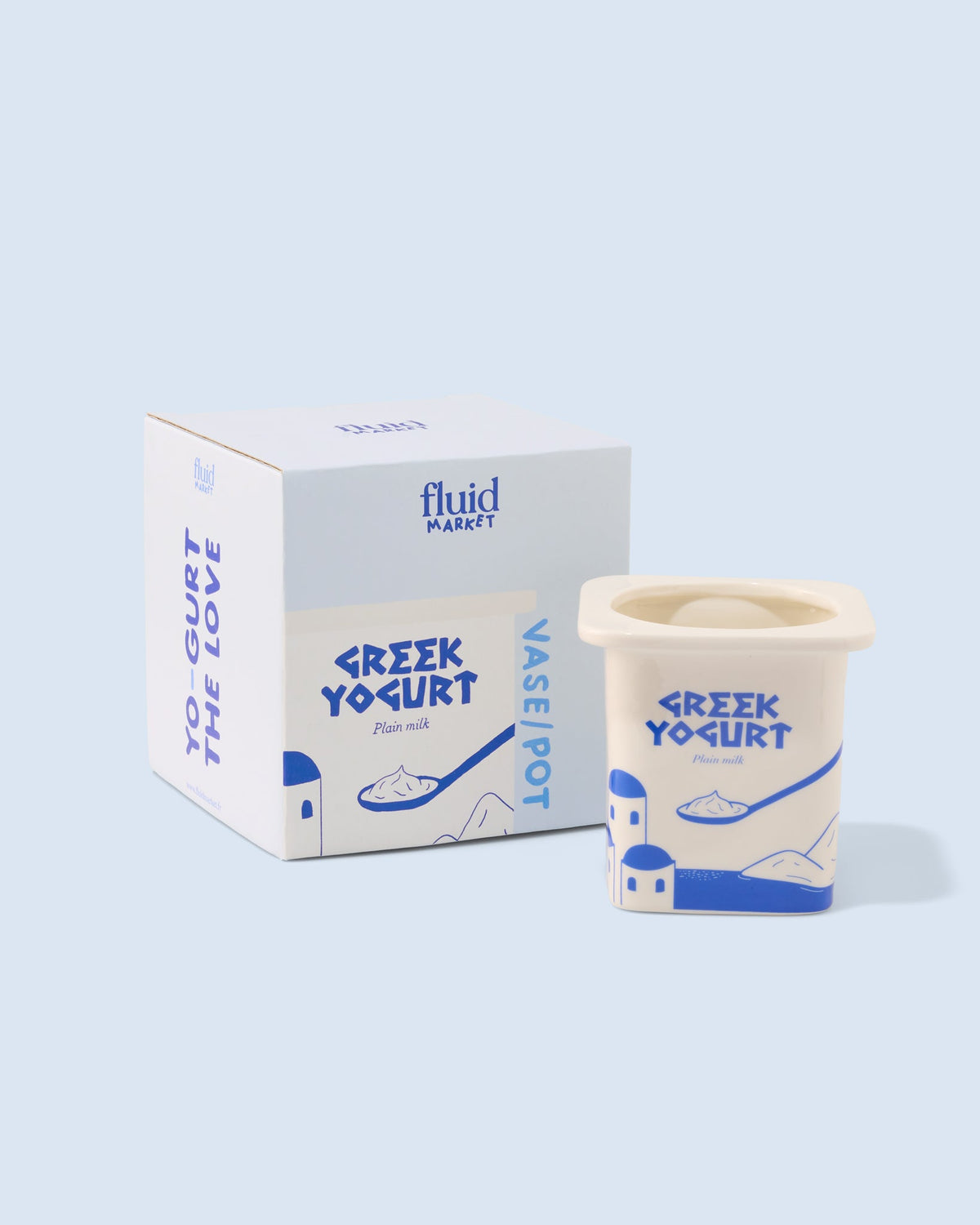 Fluid Market vase Yaourt Grec packaging