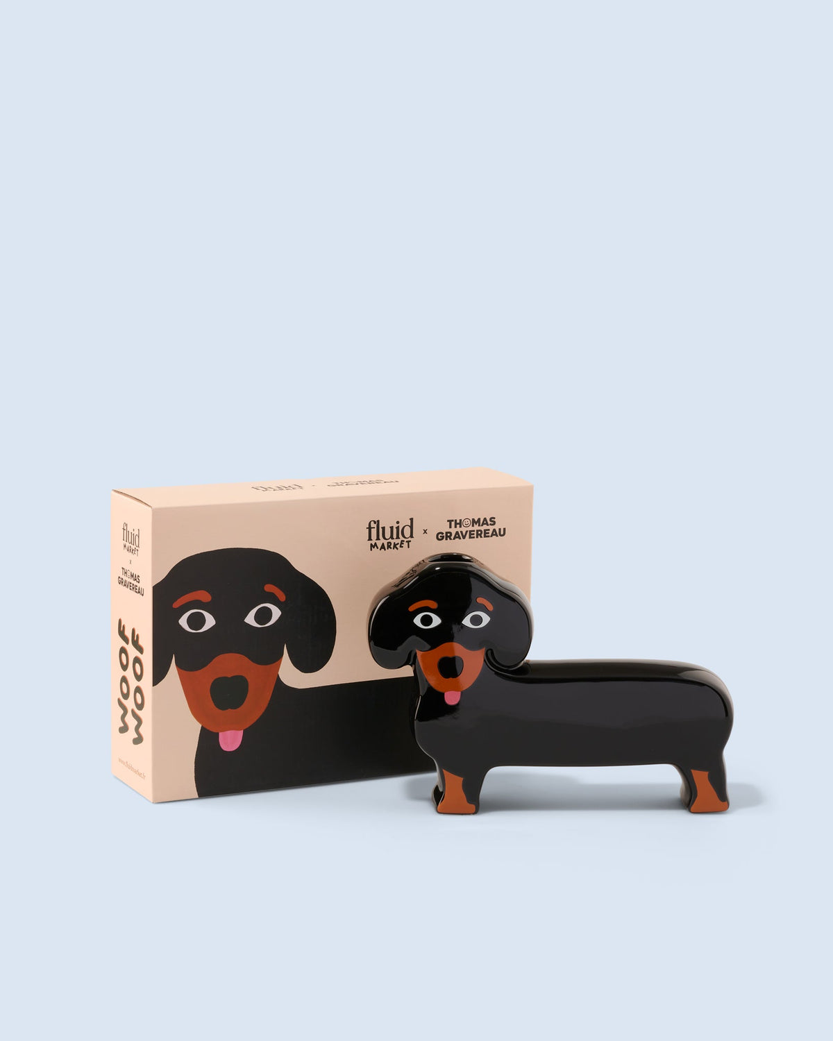 Fluid Market vase Teckel packaging