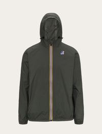 Coupe-vent K-Way Le Vrai 4.0 Claude kaki — capuche ajustable, zip tricolore et logo K-Way