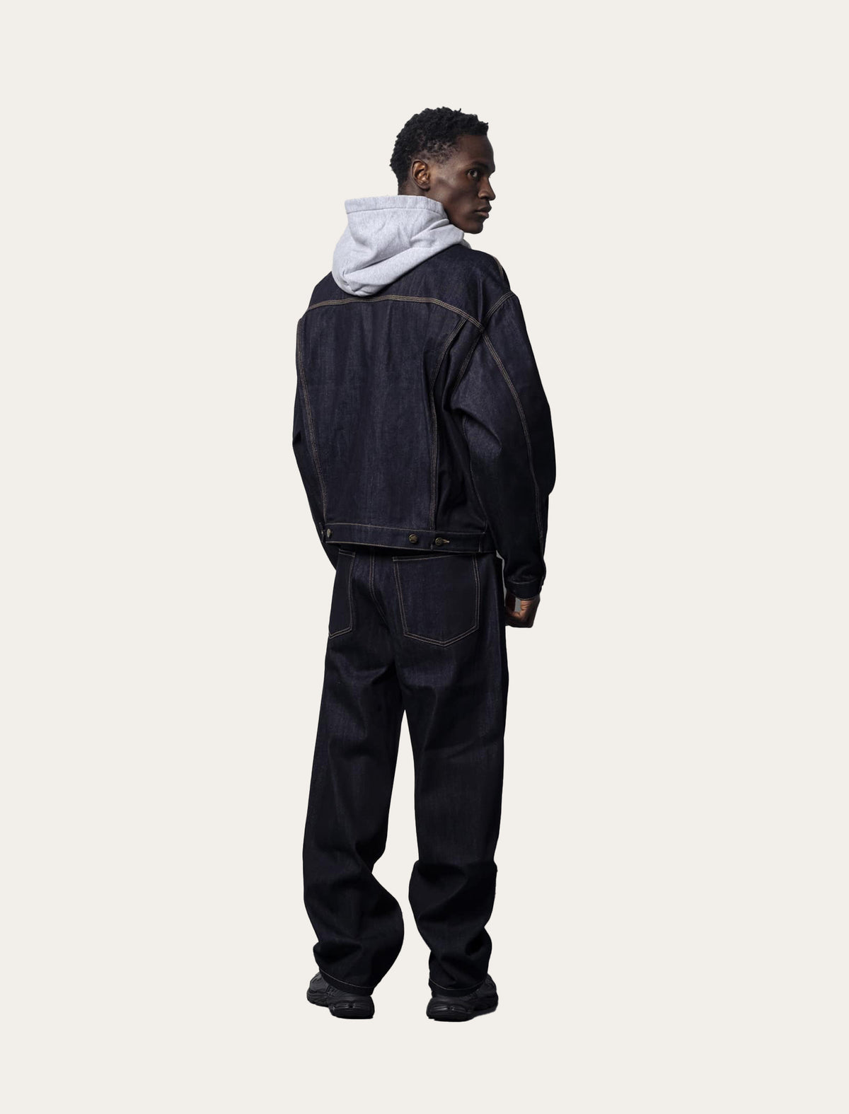Raw Denim Wide-Leg