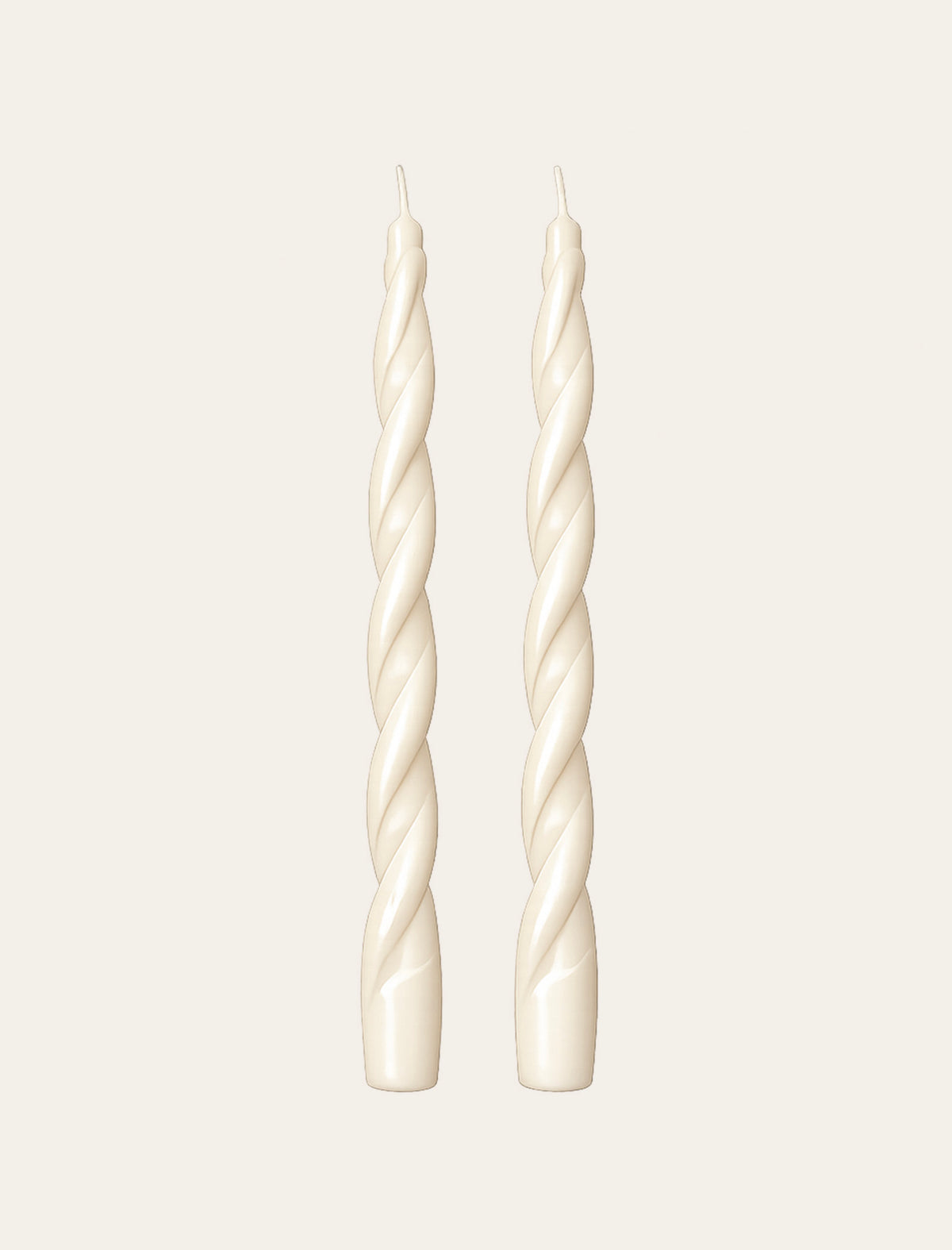 Set de 2 Bougies Torsadées