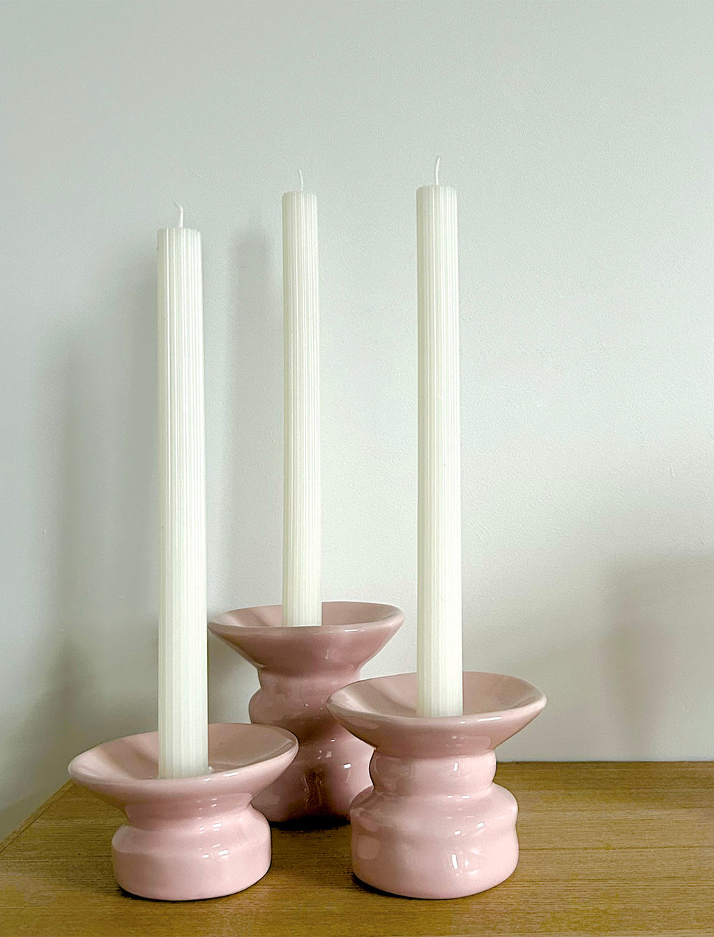 Set de 4 Bougies Striées