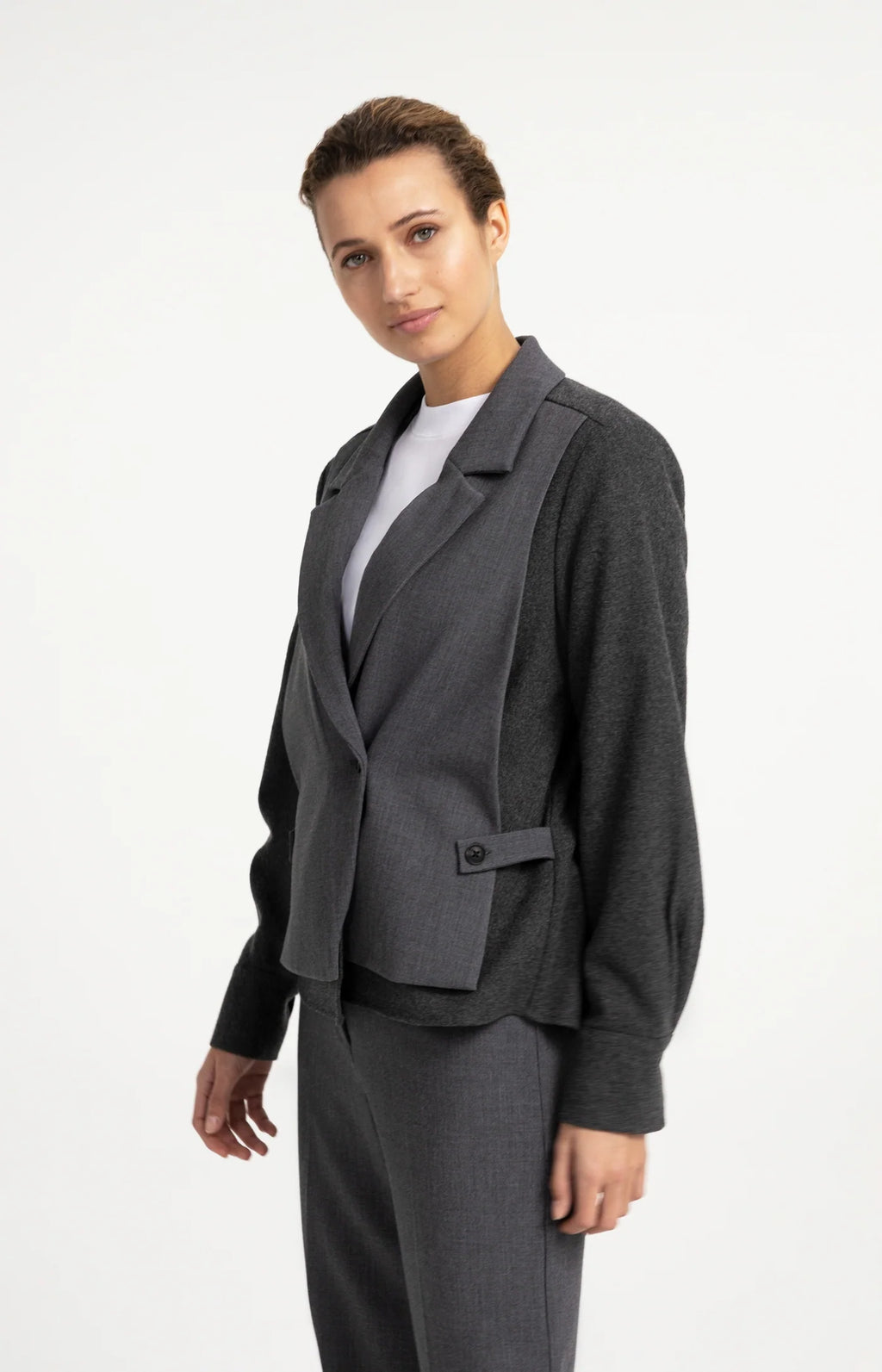 Blazer Ample Contrastant