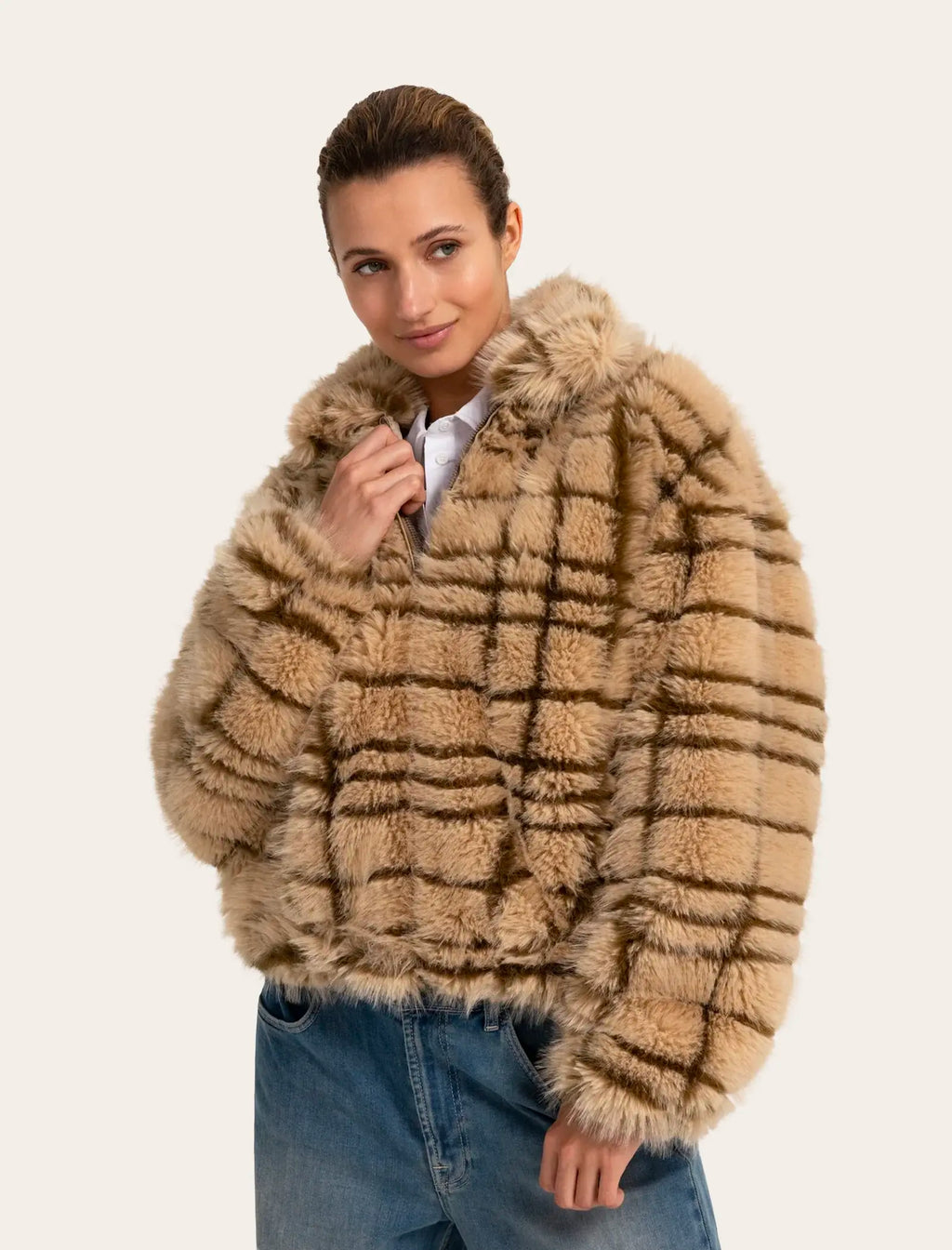 Fausse Fourrure Col