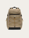 Sac à dos K-Way Monte Limar kaki — nylon imperméable, sangles élastiques et bandes tricolores