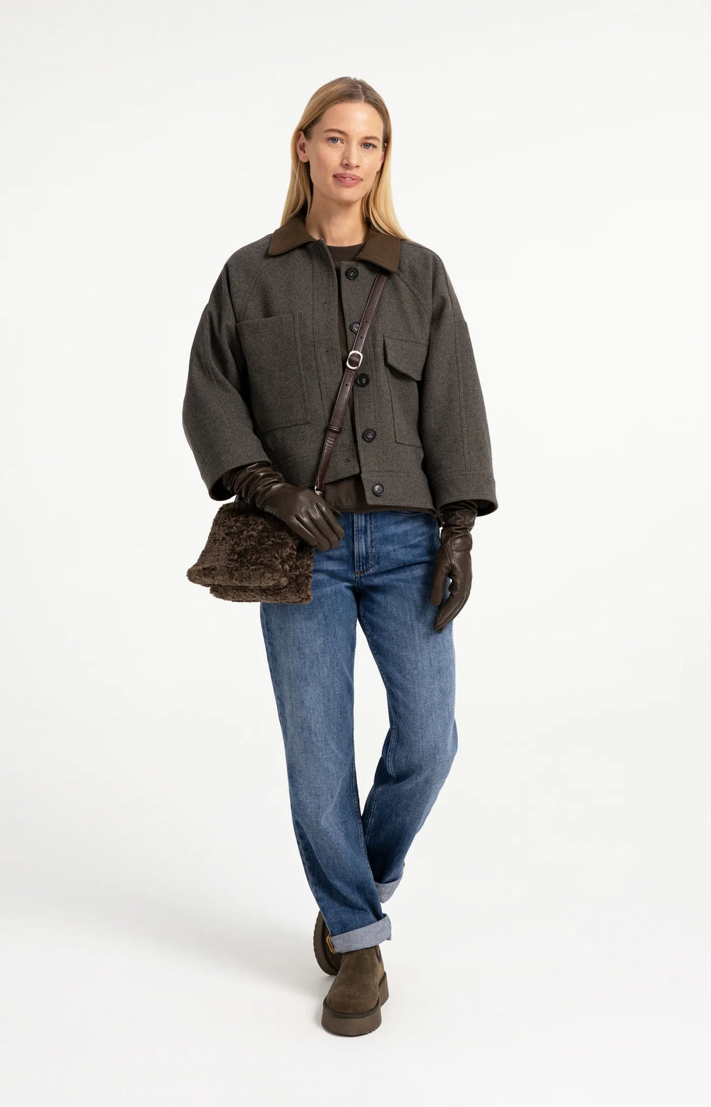 Oversize Laine Contrastee
