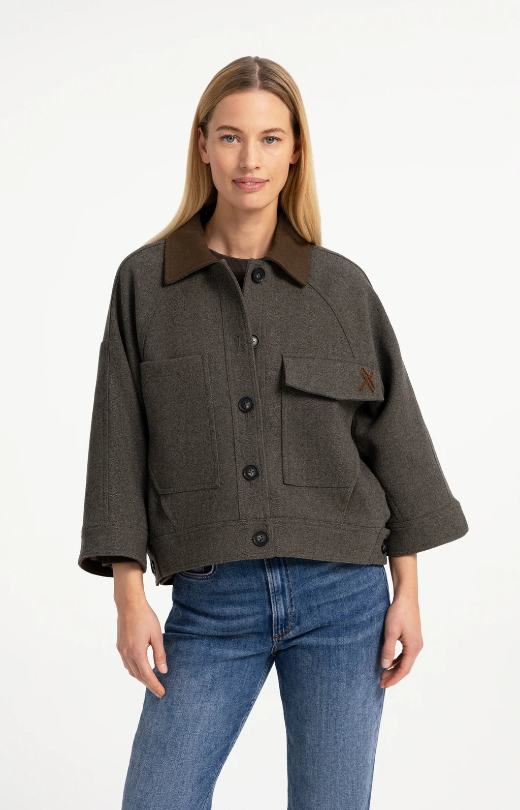 Oversize Laine Contrastee