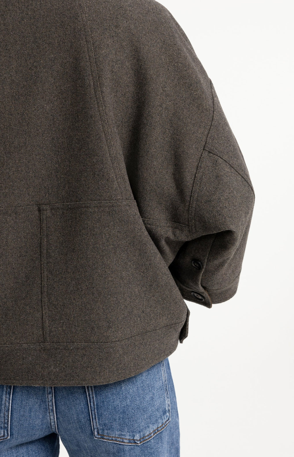 Oversize Laine Contrastee